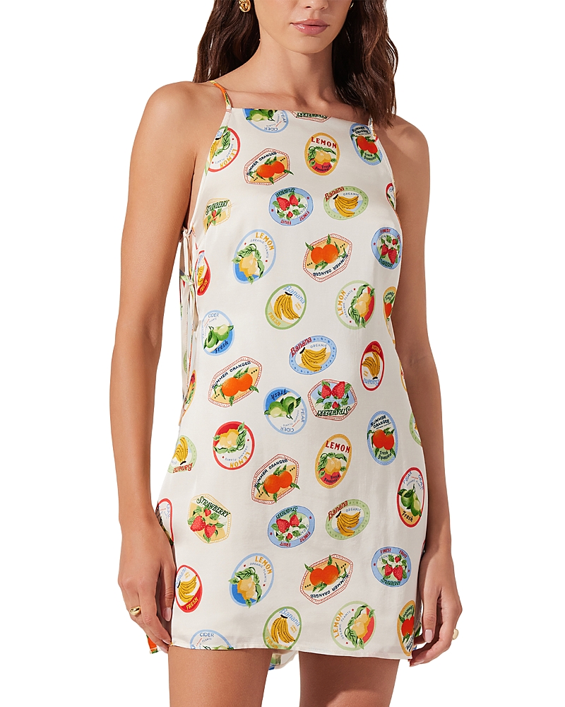 Astr The Label Samira Printed Mini Dress In White