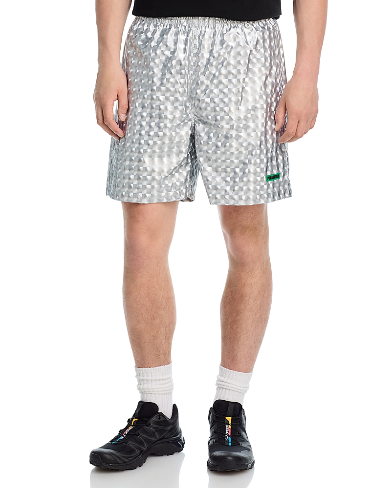Pleasures Pulley Regular Fit Active Shorts In Metallic