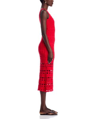 Joan Crochet Scoop Neck Midi Dress