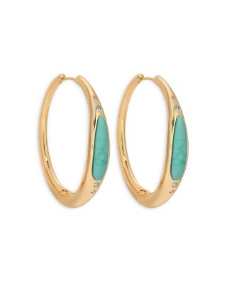Turquoise Solstice Turquoise & Cubic Zirconia Hoop Earrings