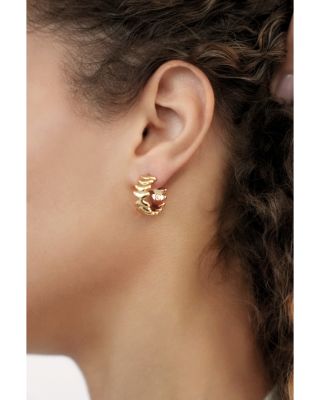 Metal Moderna Small Half Hoop Earrings