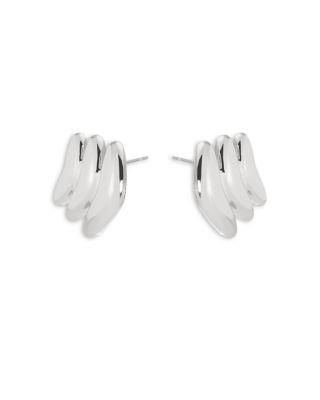 Metal Moderna Stud Earrings