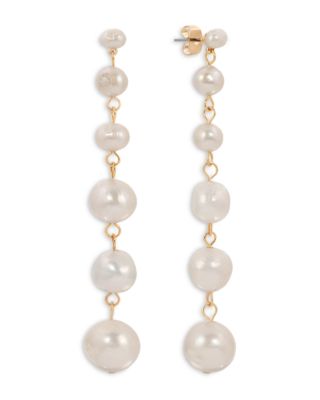 Cultured Freshwater Pearl Linear Drop Earrings