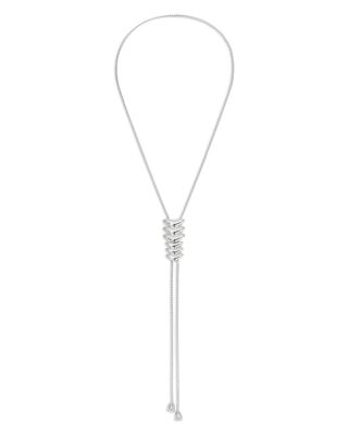 Metal Moderna Lariat Necklace, 33" 