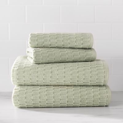 Metro Tile Quick Dry Bath & Hand Towel Set