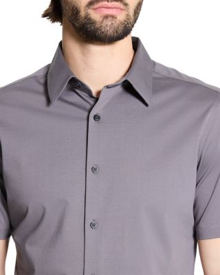 Irving Short-Sleeve Shirt in Structure Knit