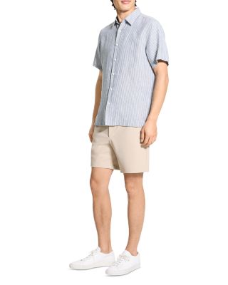  Irving Linen Short Sleeve Shirt in Summer Stripe