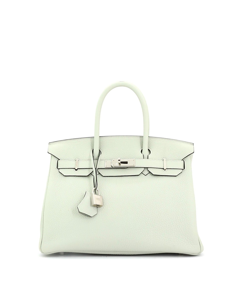 Pre-owned Pre-owned Hermes Hermes Birkin 30 Handbag Green Togo With Palladium Hardware