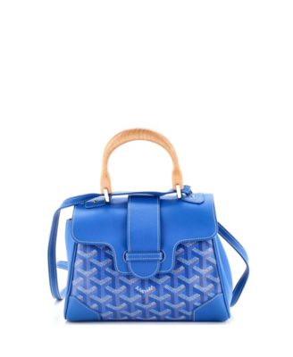 Pre-Owned Goyard - Mini Saigon Top Handle Bag Coated Canvas with Leather