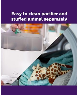 Soothie and Soothie Snuggle Pacifier Holder with Detachable Elephant Pacifier, 4 Pack