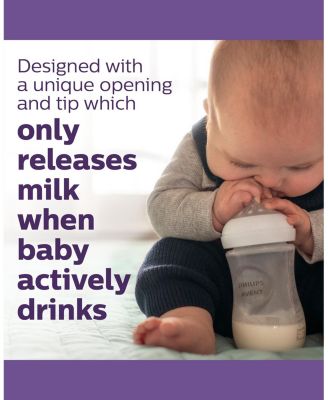 Glass Natural Baby Bottle With Natural Response Nipple, 8oz, 4 Pack