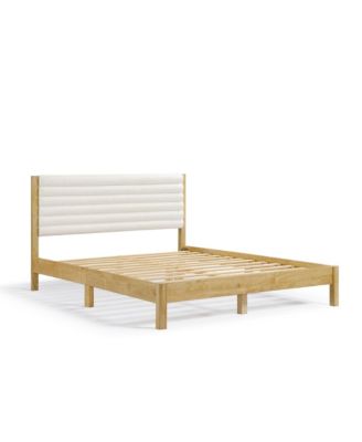 Adin Boucle Platform Bed, Queen