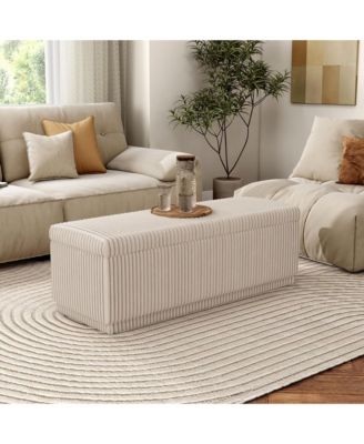 Lyla Chenille Rectangle Storage Bench