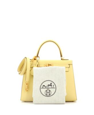 Kelly 25 Handbag Yellow Epsom with Gold Hardware
