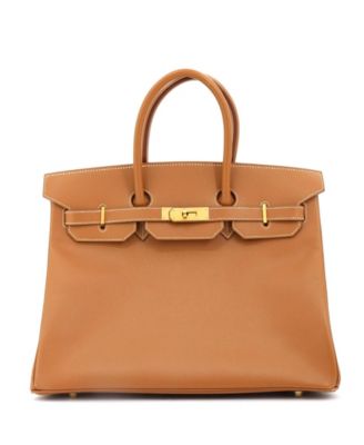 Pre-Owned HERMÈS - Birkin 35 Handbag Brown Courchevel with Gold Hardware