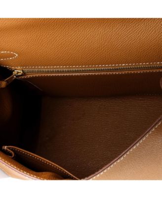 Kelly 25 Handbag Brown Epsom with Gold Hardware