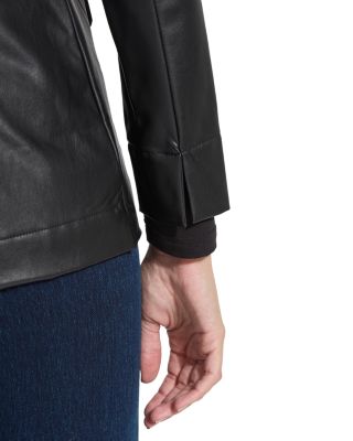 Faux Leather Blazer