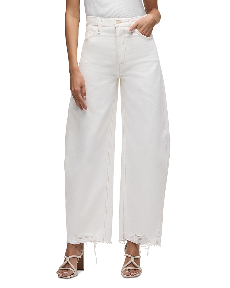 Hudson Bailey Relaxed Barrel Jeans in White