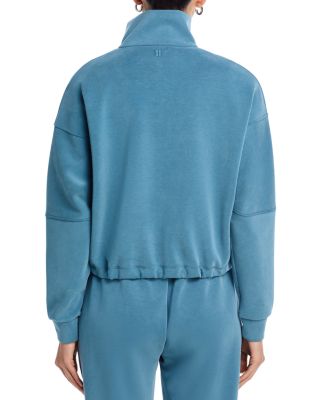 Sand Wash Funnel Neck Half Zip Sweatshirt