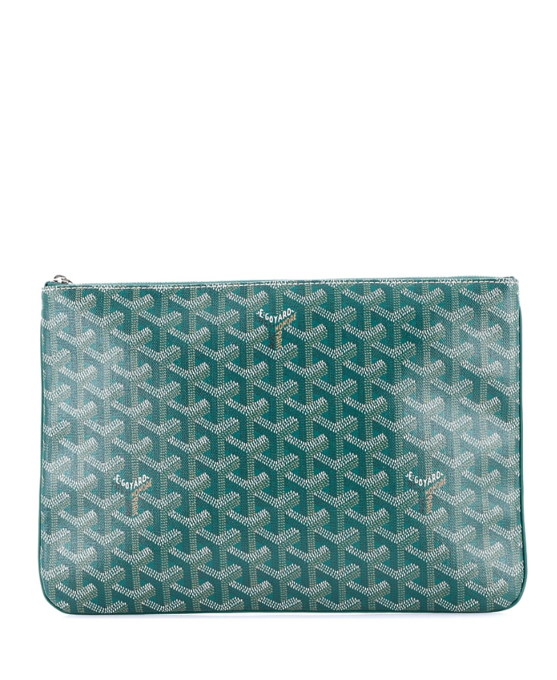 Pre-owned Pre-owned Goyard Goyard Mm Senat Zip Pouch Coated Canvas