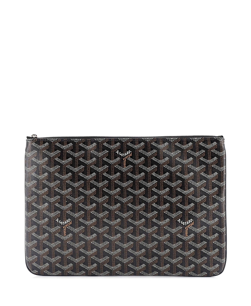Pre-owned Pre-owned Goyard Goyard Mm Senat Zip Pouch Coated Canvas