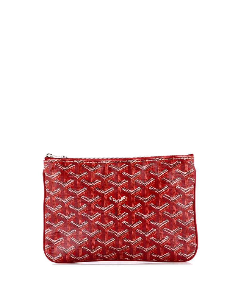 Pre-owned Pre-owned Goyard Goyard Pm Senat Zip Pouch Coated Canvas