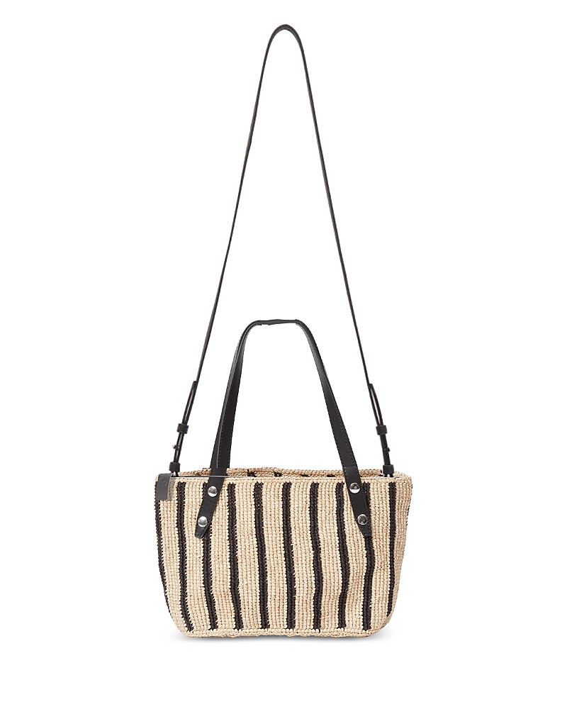 Rag & Bone Small Daily Straw Tote In Black