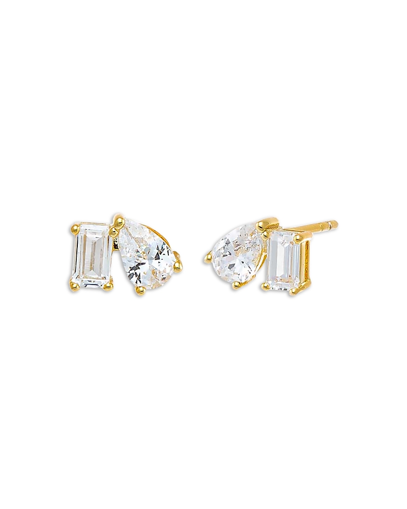By Adina Eden Cubic Zirconia Mixed Cut Stud Earrings