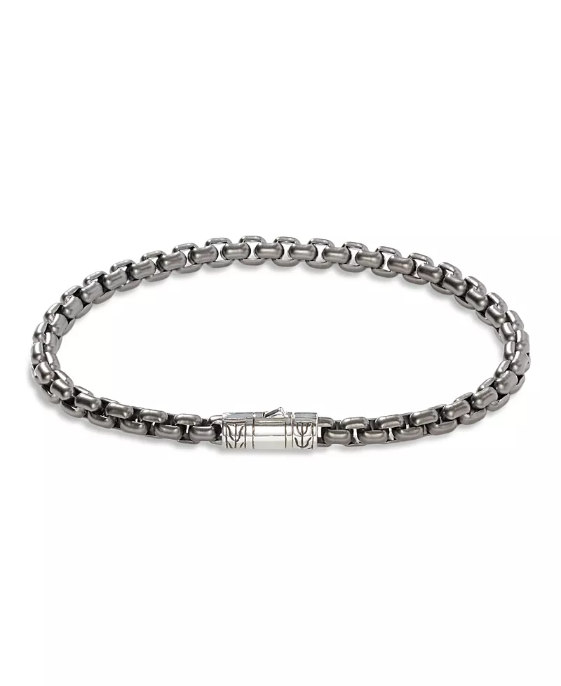 John Hardy Sterling Silver With Black Rhodium Classic Chain Bracelet
