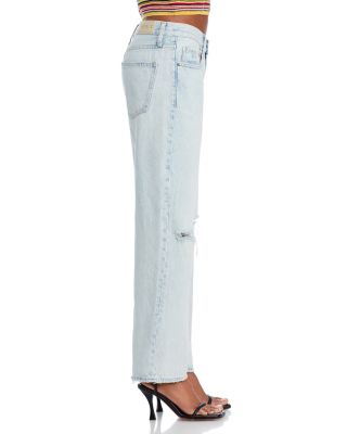 Lexi High Rise Straight Jeans in Solstice Distressed