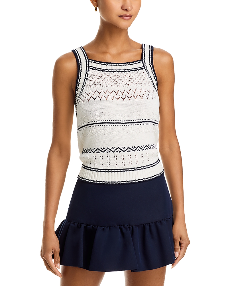Aqua Pointelle Crochet Tank Top – Exclusive Aqua Pointelle Crochet Tank Top – Exclusive