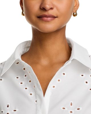 Button Front Eyelet Top - Exclusive