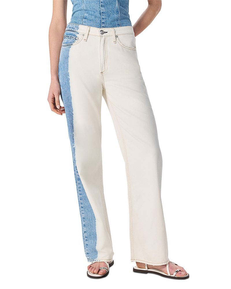Rag & Bone Womens The Logan Wide-leg Denim-blend Jeans Blchs