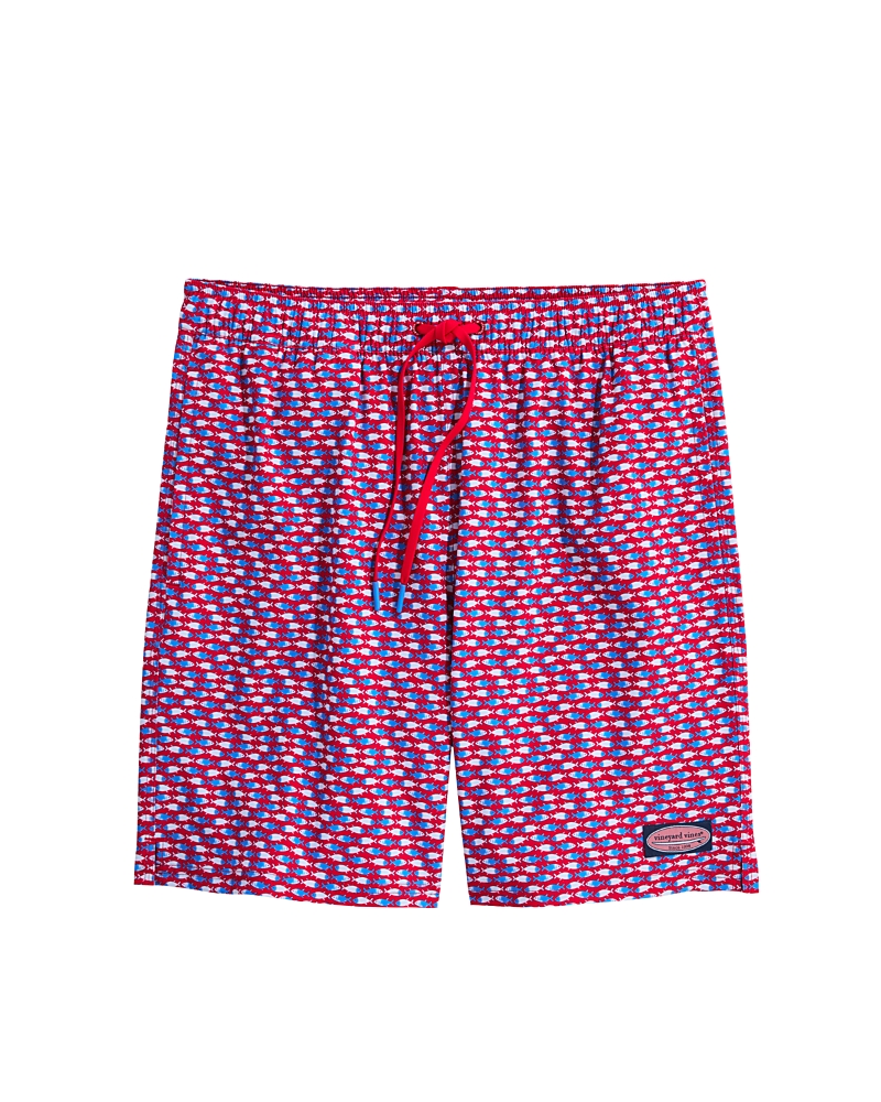 Vineyard Vines Chappy Lobster Print Regular Fit 7 Swim Trunks