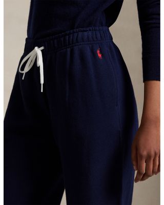 Drawstring Fleece Wide Leg Sweatpants