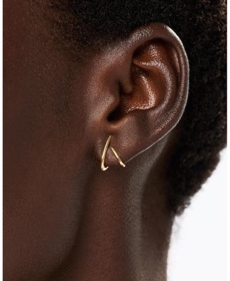 Solid Gold Aurora Huggie Studs