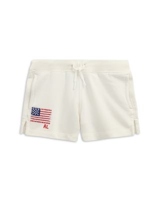 Ralph Lauren - Girls' Flag Appliqu&eacute; French Terry Short - Little Kid
