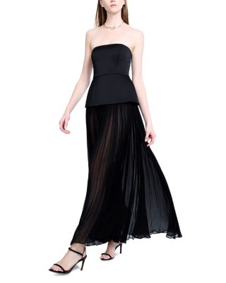 Strapless Peplum Gown