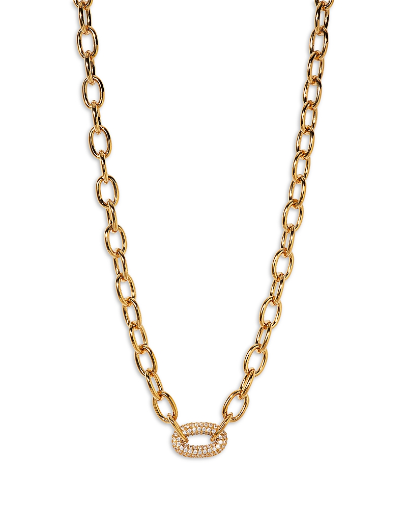 NADRI ALMA PAVE LINK CHAIN NECKLACE, 18
