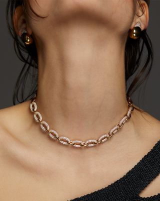 Alma Pav&eacute; Multi Link Chain Necklace, 16"-19"