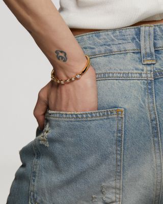 Bklyn Cubic Zirconia Stone Bangle Bracelet