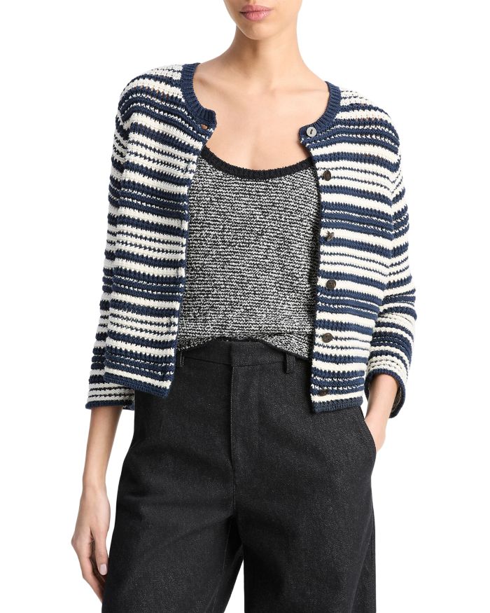 Textured Stripe Cardigan