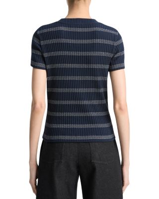Striped Short Sleeve Crewneck Tee