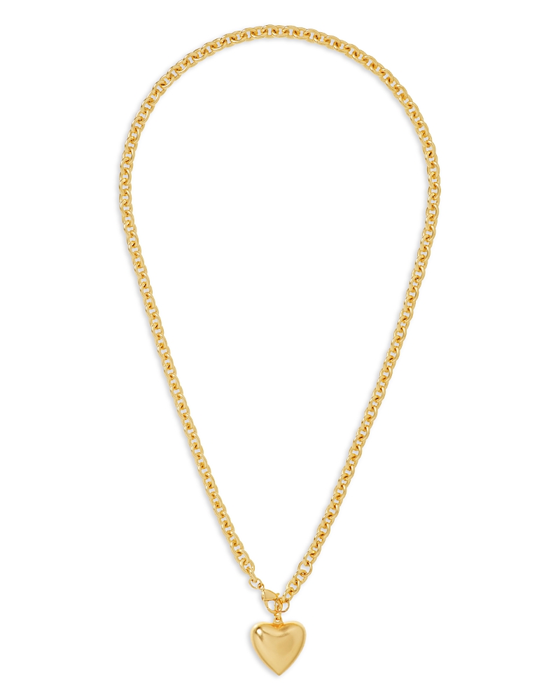 Roxanne Assoulin Mini Puffy Heart Pendant Necklace, 18.5