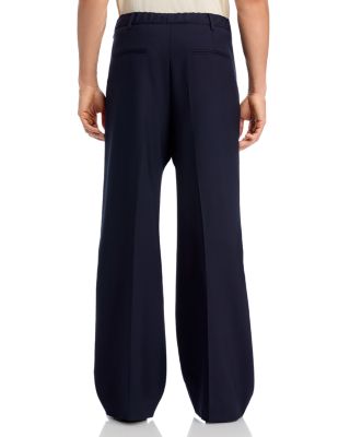 Regular Fit Flared Wool Pants