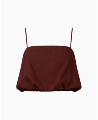 Air Linen Bubble Crop Top