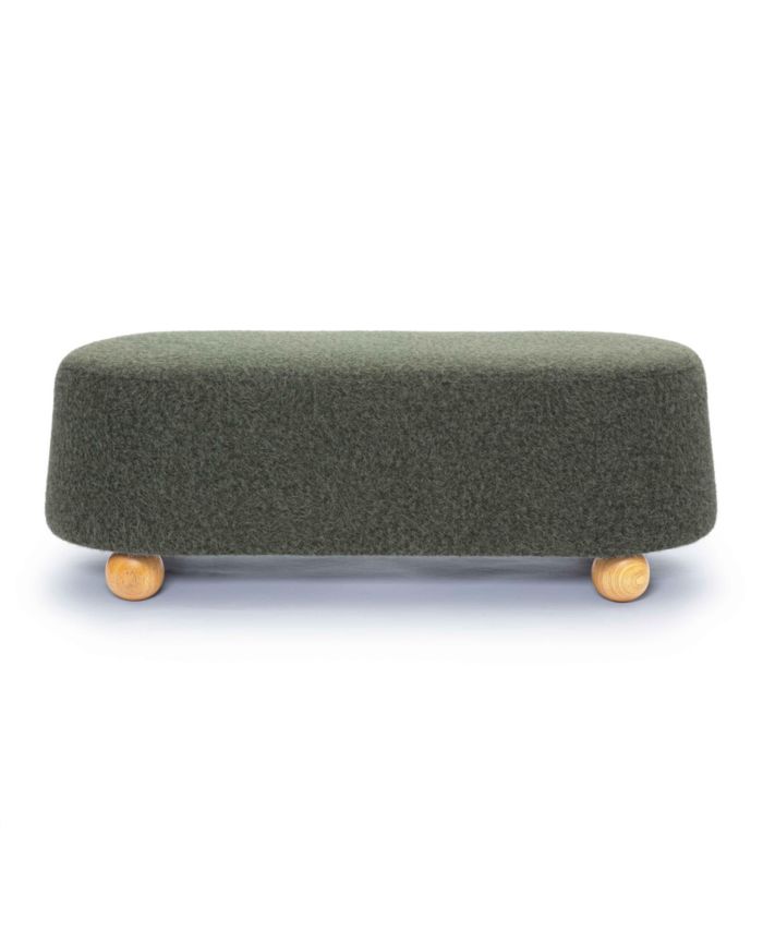 Jaine Loose Faux Mohair Large Ottoman