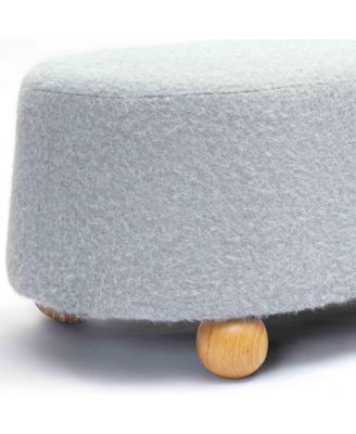 Jaine Loose Faux Mohair Large Ottoman