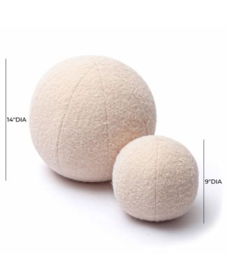 Boba Long Faux Mohair 14" Ball Pillow