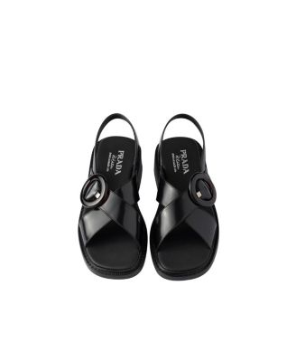  Women's Brushed Leather Sandals with Buckle